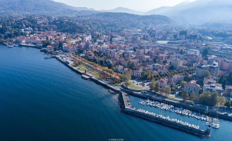 A bird's eye view of Luino on day 1 of the Melges 24 Lino Favini Cup - photo © IM24CA / ZGN