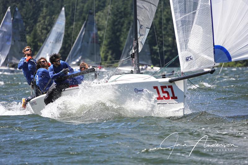 Sunnyvale CAN151, 2017 M24 NorAm Tour Corinthian Champions: Fraser McMillan (helm), Harry Miller (jib), Adam Koster (spin), Keegan Moynihan (tactics), Kieran Horsburgh (bow) photo copyright Jan Anderson Photography taken at  and featuring the Melges 24 class