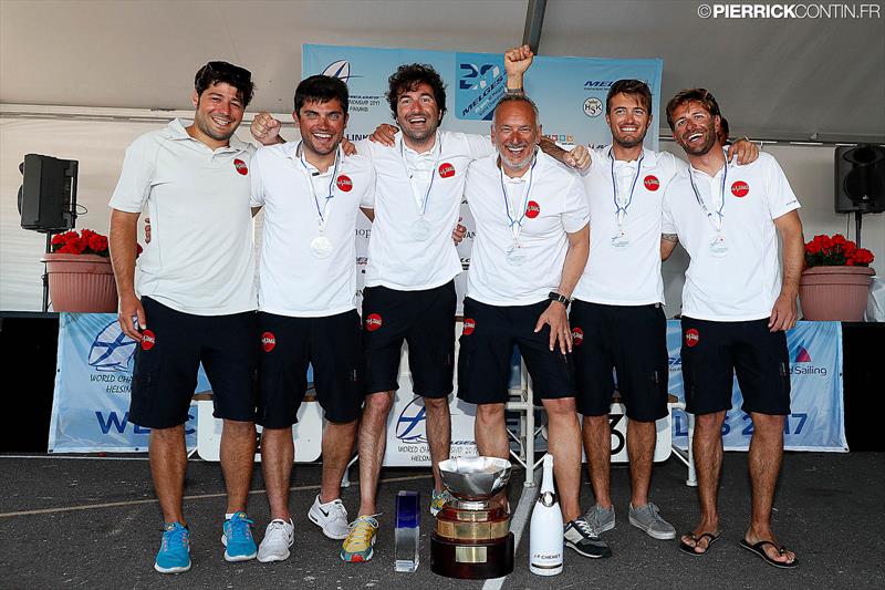 Happy team of TAKI 4, Corinthian champions, at the Melges 24 World Championship in Helsinki - photo © Pierrick Contin / www.pierrickcontin.com