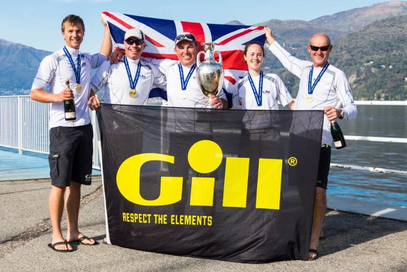 Happy team of Gill Race Team GBR694 winning the 2015 Melges 24 European Sailing Series in Luino, Italy photo copyright IM24CA / Zerogradinord taken at  and featuring the Melges 24 class