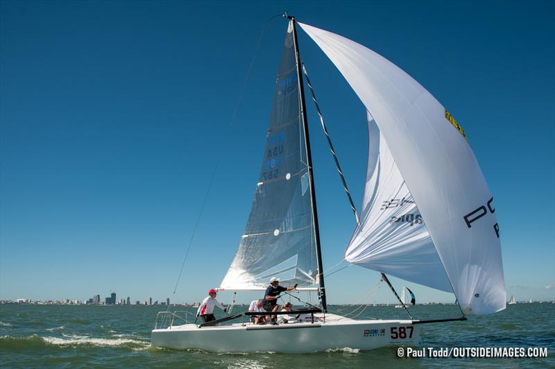 2018 Helly Hansen NOOD Regatta St. Petersburg - Day 2 photo copyright Paul Todd / OUTSIDEIMAGES.COM taken at St. Petersburg Yacht Club, Florida and featuring the Melges 24 class