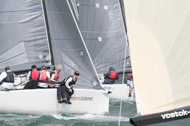 It was busy off the start line on the final day - 2018 Musto Melges 24 Nationals photo copyright Ally Graham taken at Port Lincoln Yacht Club and featuring the Melges 24 class