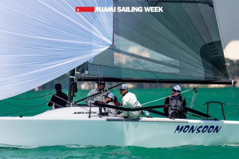 Melges 24 Class Monsoon sailing in Miami Sailing Week, day two. - photo © Cory Silken / Miami Sailing Week