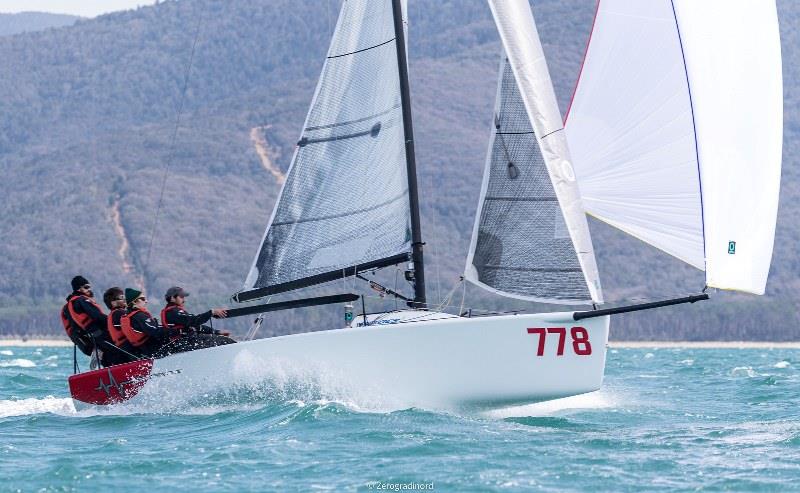 Team of Taki 4 ITA778 - reigning Corinthian World Champion - in Punta Ala in March 2018 photo copyright Zerogradinord / IM24CA taken at  and featuring the Melges 24 class