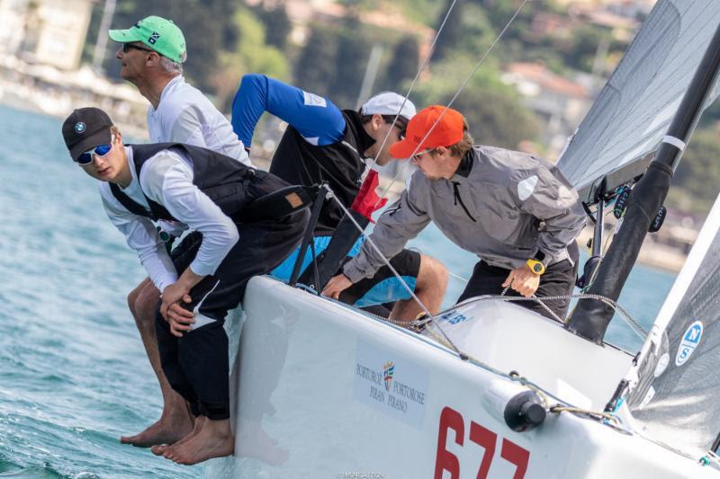 A special mention goes to the German crew of Michael Tarabochia's White Room GER677 with Luis Tarabochia in helm for winning the final race of the event in Portoroz - 2018 Melges 24 European Sailing Series - Day 3 photo copyright ZGN / IM24CA taken at Yacht Club Marina Portorož and featuring the Melges 24 class