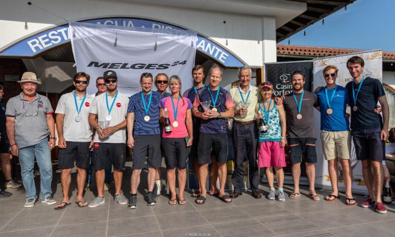 The Corinthian podium of the Marina Portoroz Melges 24 Regatta 2018 sees Lenny EST790, Taki 4 ITA778 and Andele SUI821 - 2018 Melges 24 European Sailing Series - Day 3 photo copyright ZGN / IM24CA taken at Yacht Club Marina Portorož and featuring the Melges 24 class