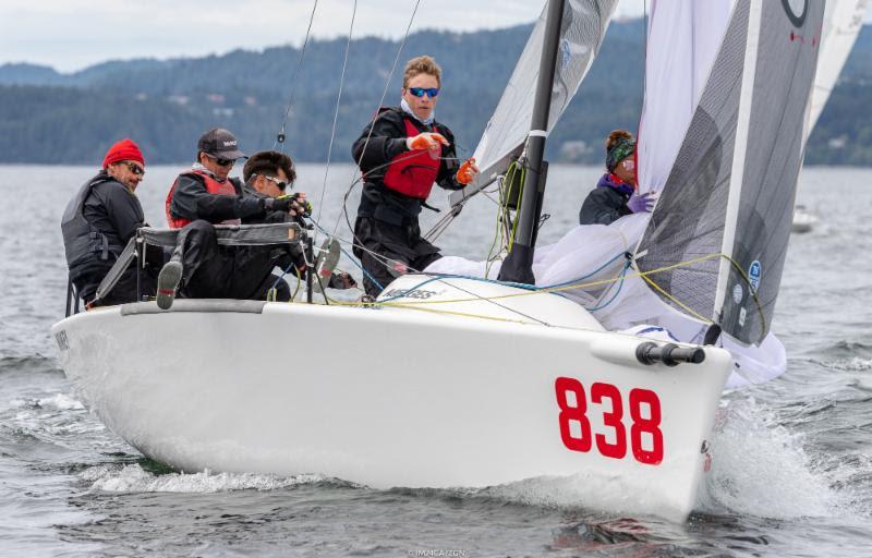 The first victory of the series today went to the home-players Canadians on board of MiKEY CAN838 by Richard Clarke - 2018 Melges 24 World Championship - Day 3 photo copyright IM24CA / Zerogradinord taken at Royal Victoria Yacht Club, Canada and featuring the Melges 24 class
