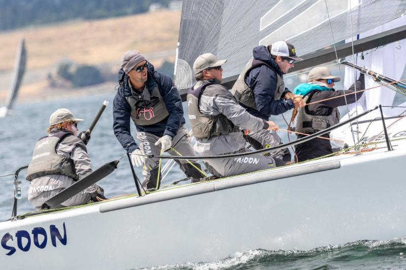 Bruce Ayres' Monsoon USA851 scored second place twice today and is on 3rd position after Day Three - 2018 Melges 24 World Championship - Day 3 photo copyright IM24CA / Zerogradinord taken at Royal Victoria Yacht Club, Canada and featuring the Melges 24 class