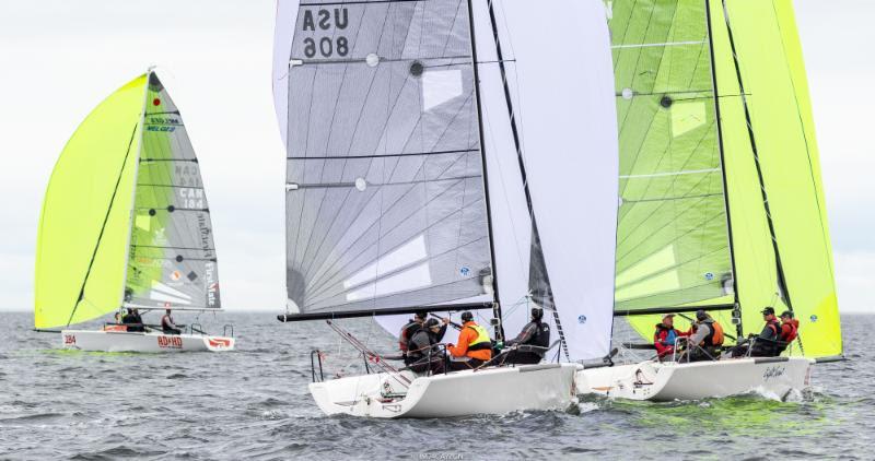 Corinthian team Good Enough USA806 by Matt MacGregor made a great result being second in one race today and remains the leader of the Corinthian division - 2018 Melges 24 World Championship - Day 3 photo copyright IM24CA / Zerogradinord taken at Royal Victoria Yacht Club, Canada and featuring the Melges 24 class