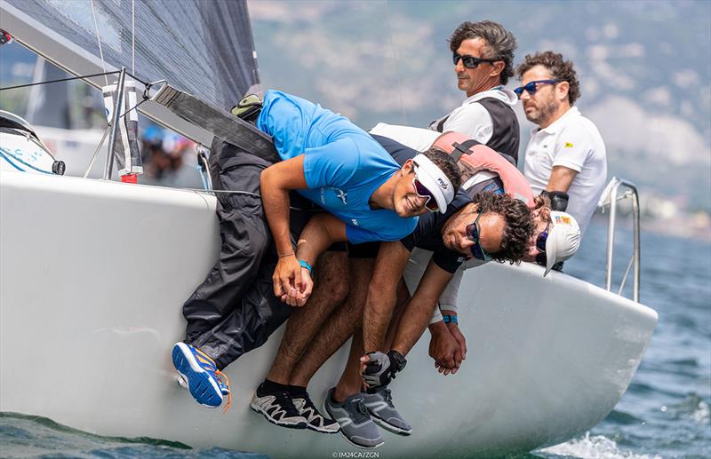 Matteo Ivaldi's Hagar ITA490 (6-7-7) is third in overall ranking after three races - 2018 Melges 24 European Sailing Series - photo © ZGN / IM24CA