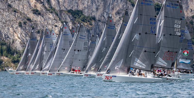 Melges 24 fleet on Garda Lake - Day One - 2018 Melges 24 European Sailing Series - photo © ZGN / IM24CA