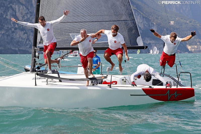 The Italian crew Taki 4 ITA778 of Marco Zammarchi with Niccolo bertola helming  wins the Melges 24 European Corinthian title 2018. - photo © Pierrick Contin