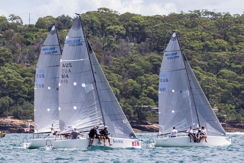 Melges 24's underway - Sydney Harbour Regatta 2019 photo copyright Andrea Francolini taken at Middle Harbour Yacht Club and featuring the Melges 24 class