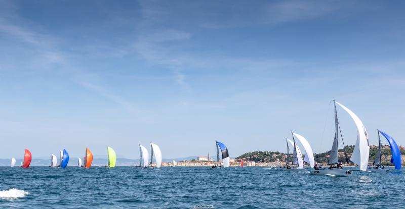 2019 Melges 24 European Sailing Series Portoroz fleet in April 2018 photo copyright Zerogradinord / IM24CA taken at Yacht Club Marina Portorož and featuring the Melges 24 class