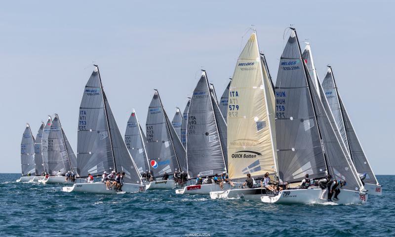 2019 Melges 24 European Sailing Series Portoroz fleet in April 2018 photo copyright Zerogradinord / IM24CA taken at Yacht Club Marina Portorož and featuring the Melges 24 class