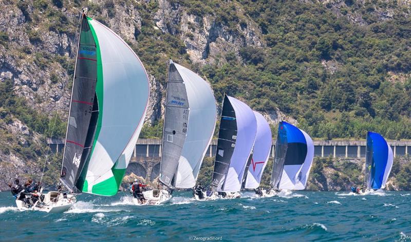 Awesome conditions for sailing on Lake Garda during two days of the event. - Melges 24 European Sailing Series at Riva del Garda, Italy photo copyright Mauro Melandri / Zerogradinord taken at Fraglia Vela Riva and featuring the Melges 24 class