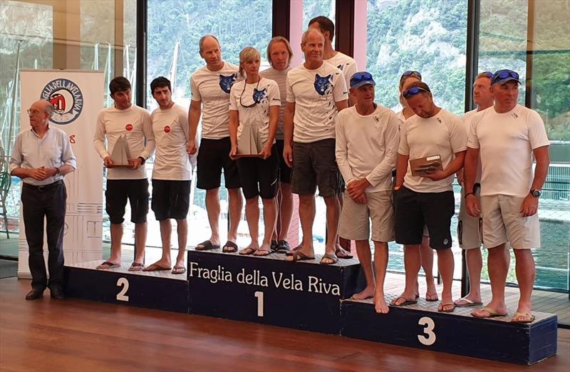Corinthian podium of the Melges 24 European Sailing Series at Riva del Garda, Italy photo copyright Mauro Melandri / Zerogradinord taken at Fraglia Vela Riva and featuring the Melges 24 class
