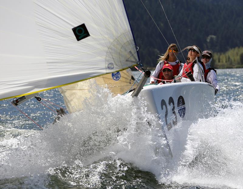 Racecourse action at the Columbia River Gorge Sailing Association's annual Columbia Gorge One-Design Regatta photo copyright Jan Anderson taken at  and featuring the Melges 24 class