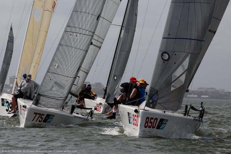 Melges 24 fleet at the Sperry Charleston Race Week 2019 photo copyright JOY / U.S. Melges 24 Class Association taken at  and featuring the Melges 24 class