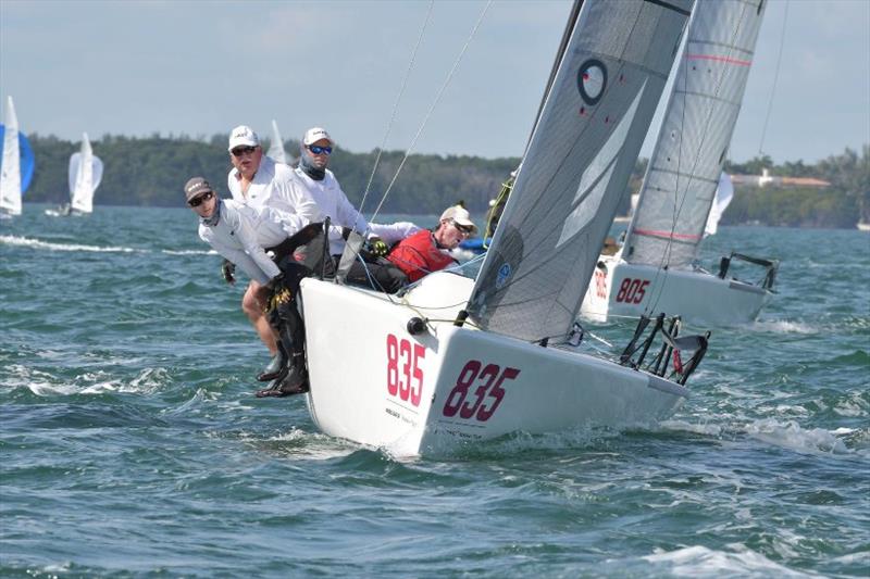U.S. Melges 24 National Ranking Series leader Kevin Welch aboard MiKEY with the famed Jeff Madrigali on the helm - 2019 Bacardi Winter Series photo copyright Bacardi Winter Series 2019 taken at Grand Traverse Yacht Club and featuring the Melges 24 class