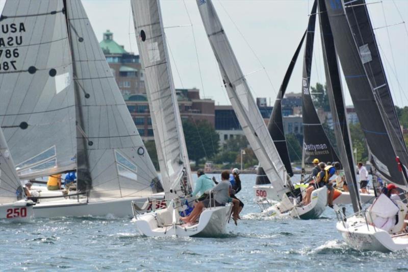 Melges 24 fleet in Grand Traverse, Michigan - Melges 24 North American Championship photo copyright Grand Traverse Yacht Club taken at Grand Traverse Yacht Club and featuring the Melges 24 class