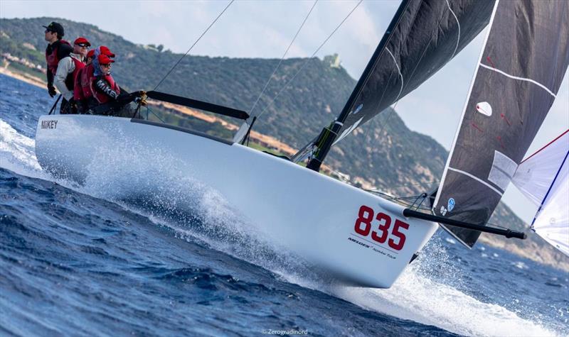 American crew aboard on Kevin Welch's Mikey USA835 (2-8-3 the partial scores of today) occupies the second place - 2019 Melges 24 Pre-Worlds - photo © IM24CA/Zerogradinord