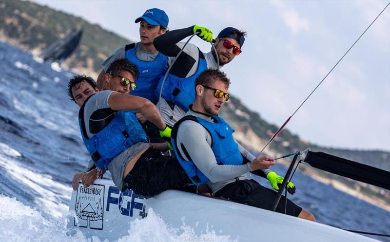 Hungarian FGF Sailing Team HUN728 helmed by Robet Bakoczy was strong and steady enough to confirm the third place on the podium of the Pre-Worlds in Villasimius. - photo © IM24CA/Zerogradinord