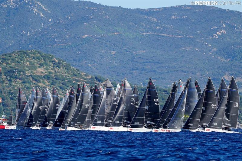 Strong Melges 24 fleet at the Melges 24 World Championship 2019 in Villasimius photo copyright Pierrick Contin / IM24CA taken at Lega Navale Italiana and featuring the Melges 24 class