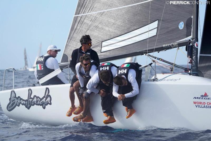 Bombarda ITA860 by Andrea Pozzi gains another victory in today's first race photo copyright Pierrick Contin / IM24CA taken at Lega Navale Italiana and featuring the Melges 24 class