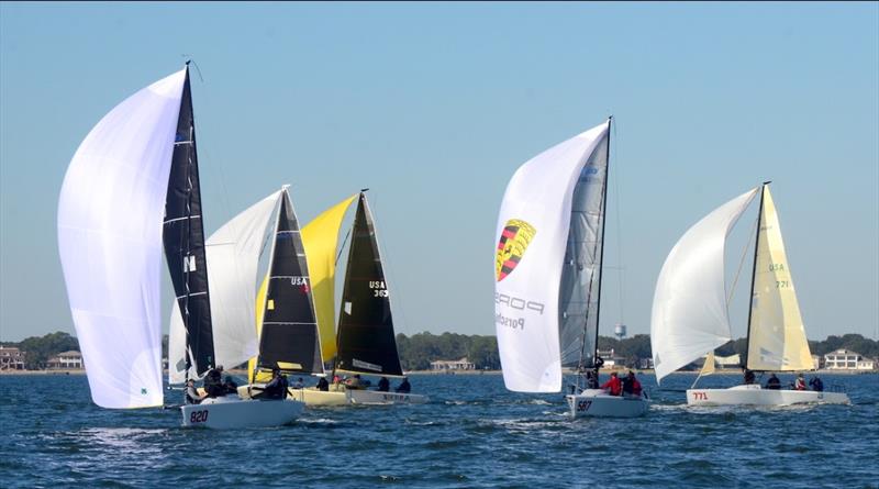 Bora Gulari [USA820] with his crew of Kyle Navin, Norman Berge, Ian Liberty and American Magic's CEO/Skipper Terry Hutchinson stood second after five with a 4-5-1-2-2 record and 14 points photo copyright Talbot Wilso taken at Pensacola Yacht Club and featuring the Melges 24 class