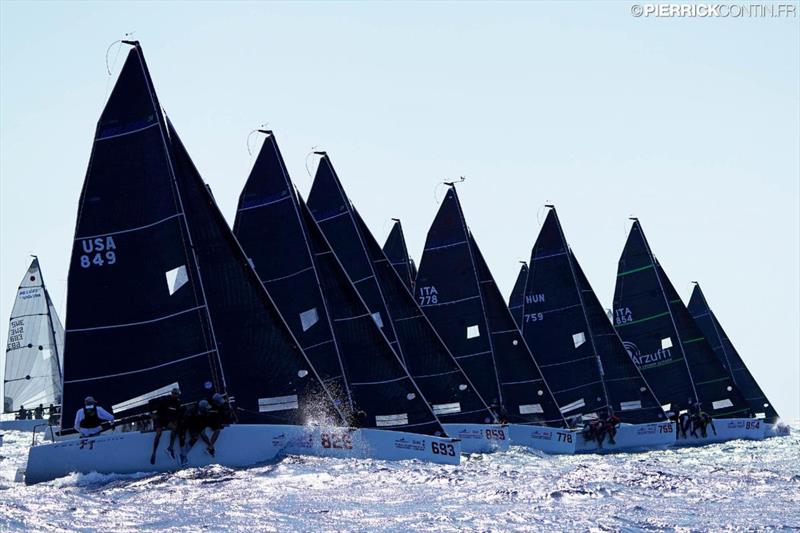 Melges 24 fleet in action photo copyright Pierrick Contin taken at  and featuring the Melges 24 class