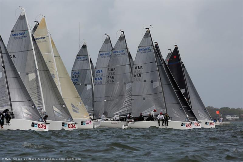 Melges 24 fleet at the 2019 Sperry Charleston Race Week photo copyright U.S. Melges 24 Class Association taken at Charleston Yacht Club and featuring the Melges 24 class