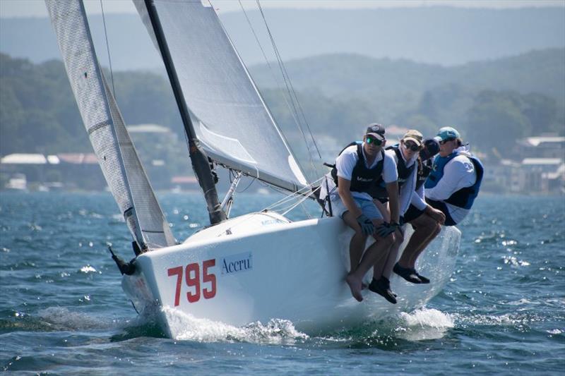 Australian Melges 24 fleet will be represented at the 2020 Melges 24 Worlds by Steve O' Rourke's Panther AUS795. On this photo sailing at the 2019 Accru Melges 24 Australian National Championship on lake Macquarie photo copyright Ally Graham taken at Lake Macquarie Yacht Club and featuring the Melges 24 class