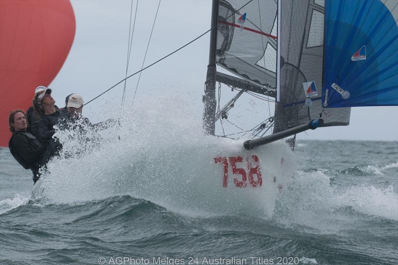 Wet wild and windy on the final day of the 2020 Australian Melges 24 National Championships photo copyright Ally Graham taken at Adelaide Sailing Club and featuring the Melges 24 class