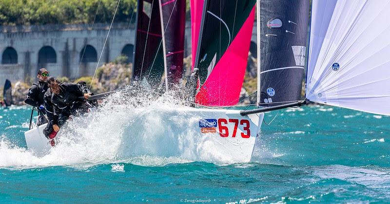 Peter Karrie's Nefeli GER673 at ACT 1 of the Italian Melges24Tour 2020 in Torbole - July, 2020 photo copyright Zerogradinord / IM24CA taken at  and featuring the Melges 24 class