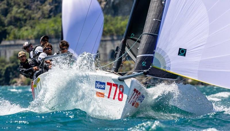 Taki 4 ITA778 with Niccolo Bertola at the helm - the Melges 24 Corinthian Italian Champion 2020 at ACT 1 of the Italian Melges24Tour 2020 in Torbole - July, 2020 photo copyright Zerogradinord / IM24CA taken at  and featuring the Melges 24 class