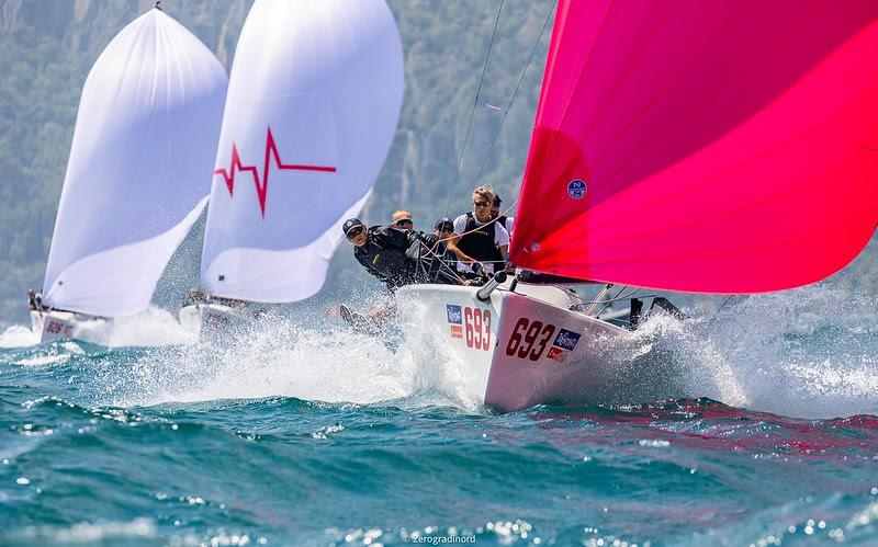 Paolo Brescia's Melgina ITA693 - the Melges 24 Italian Champion 2020 at ACT 1 of the Italian Melges24Tour 2020 in Torbole - July, 2020 photo copyright Zerogradinord / IM24CA taken at  and featuring the Melges 24 class