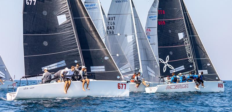 Melges 24 fleet in Portoroz at the 3rd European Sailing Series 2020 event photo copyright Zerogradinord / IM24CA taken at  and featuring the Melges 24 class