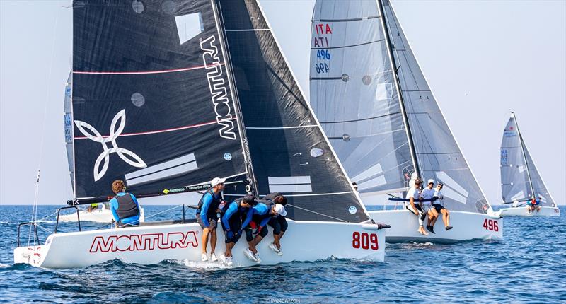 Arkanoe by Montura ITA809 of Sergio Caramel is completing the preliminary podium of the 2020 Melges 24 European Sailing Series photo copyright Zerogradinord / IM24CA taken at  and featuring the Melges 24 class