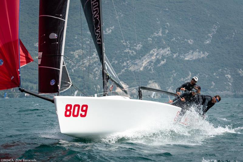 Arkanoe by Montura ITA809 of Sergio Caramel - Melges 24 European Sailing Series 2021 - Event 2 - Riva del Garda, Italy photo copyright IM24CA/ZGN / Barracuda Communication taken at Fraglia Vela Riva and featuring the Melges 24 class