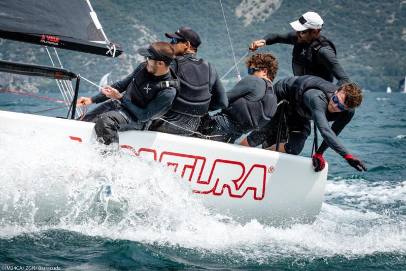 Arkanoe by Montura ITA809 of Sergio Caramel - Melges 24 European Sailing Series 2021 - Event 2 - Riva del Garda, Italy photo copyright IM24CA / ZGN/ Barracuda Communication taken at Fraglia Vela Riva and featuring the Melges 24 class