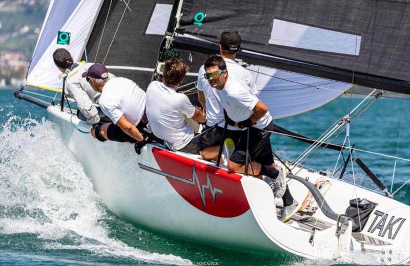 Taki 4 ITA778 of Marco Zammarchi with Niccolo Bertola at the helm - Melges 24 European Sailing Series 2021 - Event 3 - Riva del Garda, Italy photo copyright IM24CA / ZGN taken at Fraglia Vela Riva and featuring the Melges 24 class