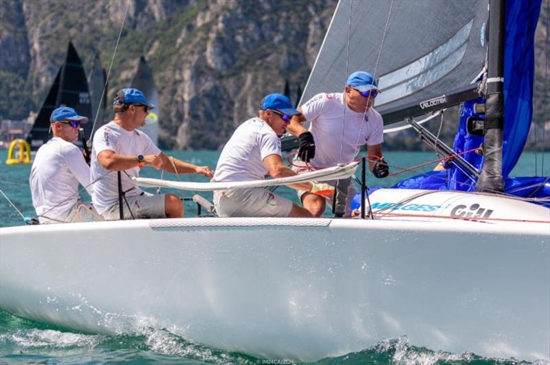 Gill Race Team GBR694 of Miles Quinton with Geoff Carveth at the helm - Melges 24 European Sailing Series 2021 Event 3 - Riva del Garda, Italy photo copyright IM24CA / ZGN taken at Fraglia Vela Riva and featuring the Melges 24 class