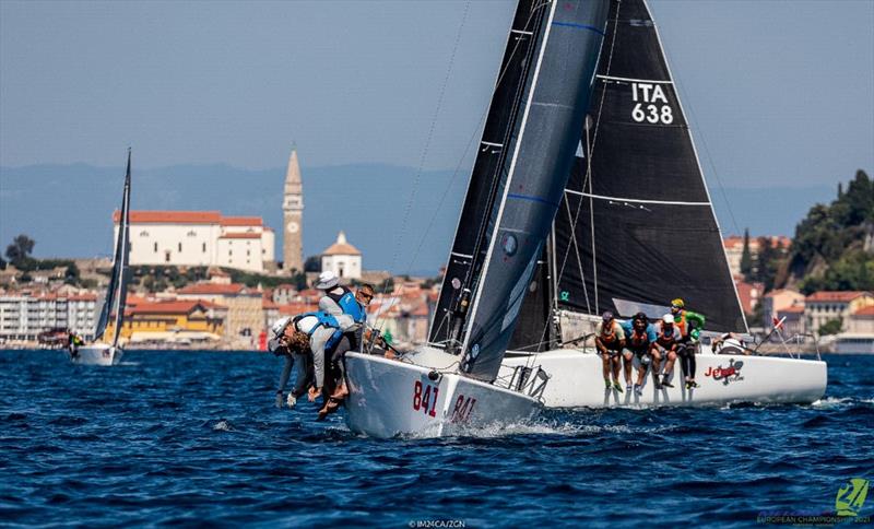 Jeko Team ITA638 of Marco Cavallini grabbed another bullet in Corinthian division on Day Three at the Melges 24 European Championship 2021 in Portoroz photo copyright IM24CA / ZGN taken at Yacht Club Marina Portorož and featuring the Melges 24 class