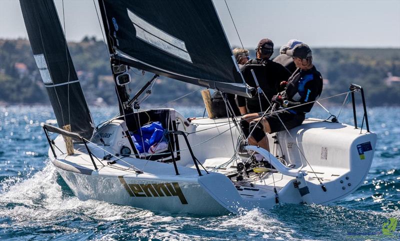 Lenny EST790 of Tõnu Tõniste is the solid leader of the Corinthian division completing the provisional overall podium after Day Three at the Melges 24 European Championship 2021 in Portoroz, Slovenia photo copyright IM24CA / ZGN taken at Yacht Club Marina Portorož and featuring the Melges 24 class