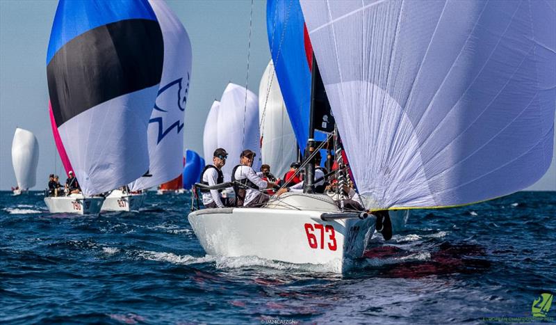 Today's second race bullet was grabbed by Peter Karrie's Nefeli GER673 at the Melges 24 European Championship 2021 in Portoroz, Slovenia photo copyright IM24CA / ZGN taken at Yacht Club Marina Portorož and featuring the Melges 24 class