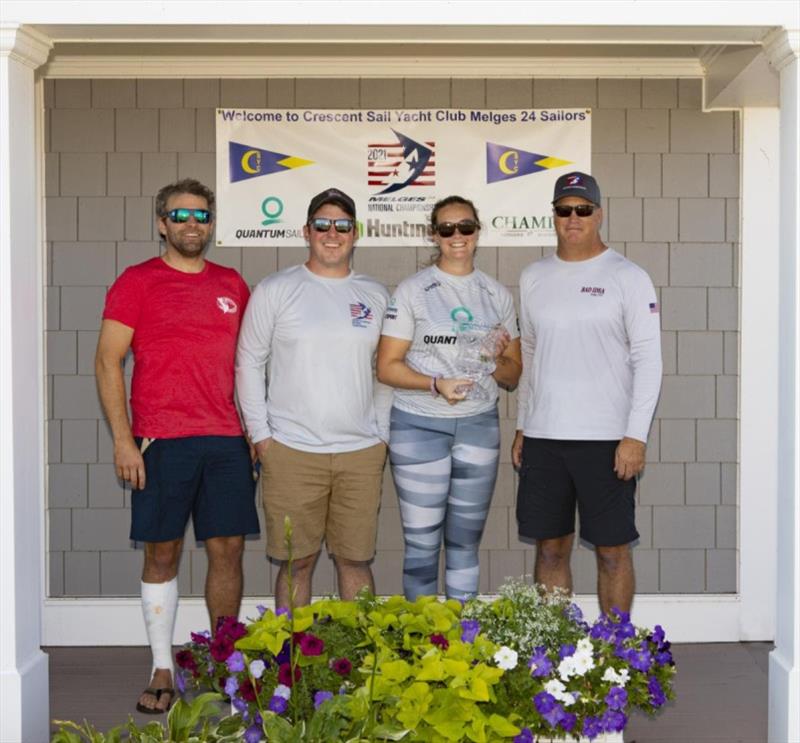 2021 U.S. Melges 24 CORINTHIAN National Championship, second place, Bad Idea - Scot Zimmerman, Andy Girrell, Katy Zimmerman, Kevin Fisher photo copyright U.S. Melges 24 Class Association taken at Crescent Sail Yacht Club and featuring the Melges 24 class