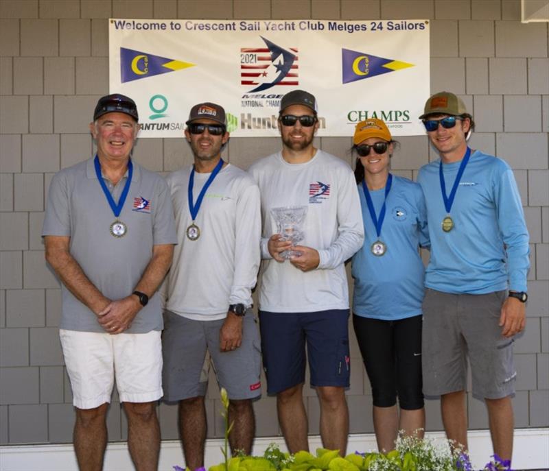 2021 U.S. Melges 24 CORINTHIAN National Championship, third place, Rustler - Fred Rozelle, Curtis Rozelle, Steven Rozelle, Amy Rozelle/Bourne, Matthew Otenbaker photo copyright U.S. Melges 24 Class Association taken at Crescent Sail Yacht Club and featuring the Melges 24 class