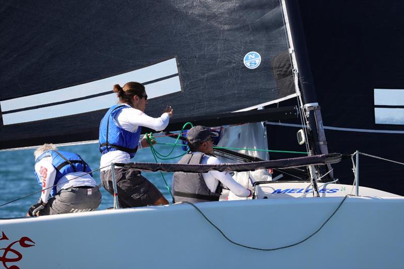 Alberto Venuti's Skorpio ITA454 (4-5-7) is on the second position overall, being the best Corinthian team on Day 1 at the final event of the Melges 24 European Sailing Series 2021 - Trieste, Italy photo copyright Ufficio Stampa Barcolana / Paolo Giovannini taken at  and featuring the Melges 24 class