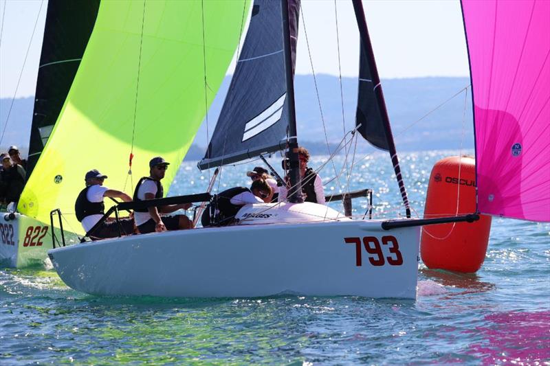 Italian Paolo Brescia's Melgina ITA793 (5-3-4) remains leader after 6 races, taking a one-point lead into the final day on Sunday - The final event of the Melges 24 European Sailing Series 2021 - Trieste, Italy photo copyright Ufficio Stampa Barcolana / Paolo Giovannini  taken at  and featuring the Melges 24 class